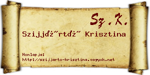 Szijjártó Krisztina névjegykártya