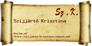Szijjártó Krisztina névjegykártya