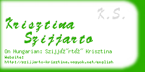 krisztina szijjarto business card